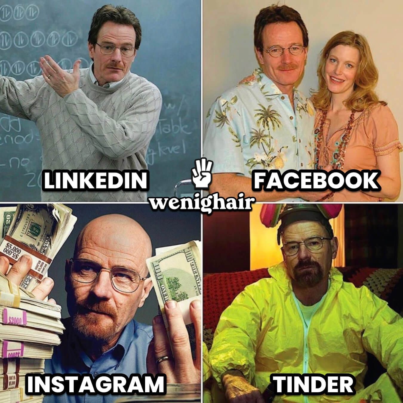 meme breaking bad walter white glatze