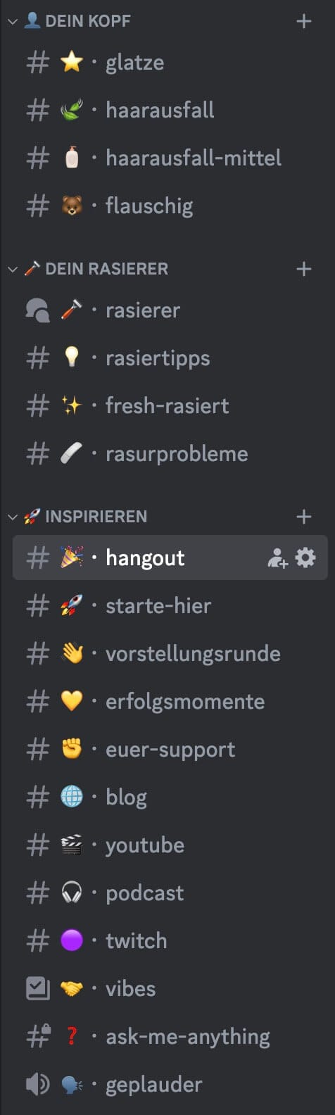 wenighair discord community für glatze und haarausfall