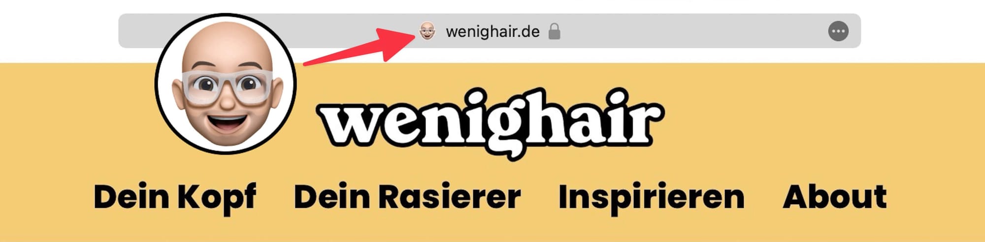 wenighair website favicon glatze