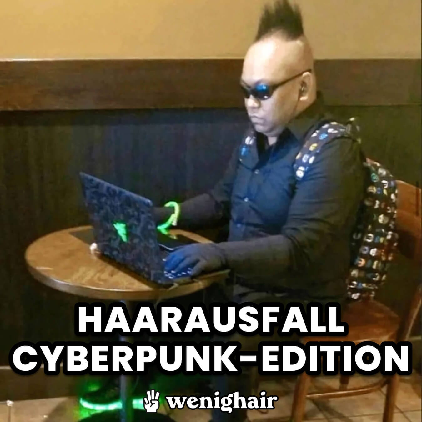 Mann mit Haarausfall aus Cyberpunk 2077