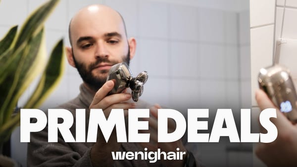 Christos von wenighair präsentiert Glatzenrasierer für Amazon Prime Day 2025 - Thumbnail mit "PRIME DEALS" Text